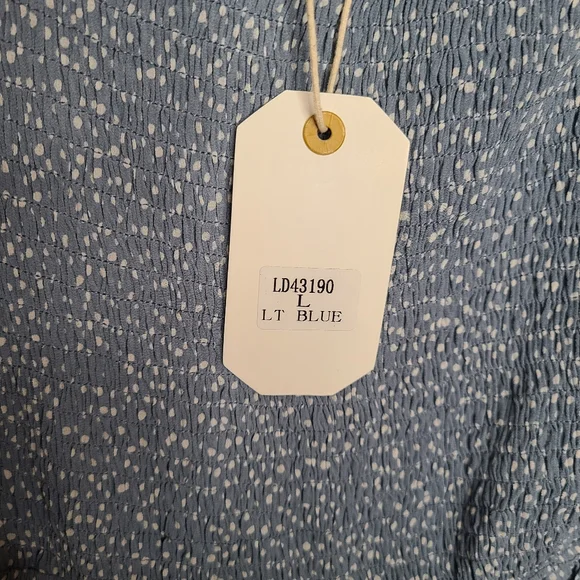 LoveRiche Blue Polka Dot Fit and Flare Dress NWT Ladies Size Large - Picture 6 of 11